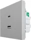 Миниатюра изображения товара Розетка Lezard Zima 704-7488-192TC (серый матовый)