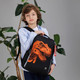 Миниатюра изображения товара Школьный рюкзак Grizzly RB-551-6 (черный/оранжевый)