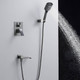 Миниатюра изображения товара Душевая система со смесителем Shevanik S4035T (оружейная сталь)
