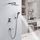 Миниатюра изображения товара Душевая система со смесителем Shevanik S4035T (оружейная сталь)