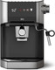 Миниатюра изображения товара Кофеварка эспрессо BQ CM3003 (сталь/черный)