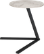 Миниатюра изображения товара Приставной столик Олмеко Сеул 42.47 (мрамор белый/черный)