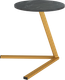 Миниатюра изображения товара Приставной столик Олмеко Сеул 42.47 (мрамор черный/золотой)
