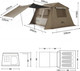 Миниатюра изображения товара Палатка Naturehike Village 6.0 II / CNK2300ZP021-BR (коричневый)