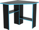 Миниатюра изображения товара Компьютерный стол МДК Амур 74.5x80x80 (черный/голубой)