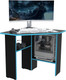 Миниатюра изображения товара Компьютерный стол МДК Амур 74.5x80x80 (черный/голубой)
