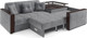 Миниатюра изображения товара Диван угловой Mebel-Ars Прага (Vivaldi 92/темно-серый)