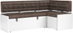 Миниатюра изображения товара Уголок кухонный мягкий Mebel-Ars Ганновер 205x82x130 (бархат шоколадный Star Velvet 60 Cofee)