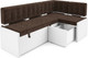 Миниатюра изображения товара Уголок кухонный мягкий Mebel-Ars Ганновер 176x82x104 (велюр молочный шоколад НВ-178/13)