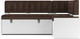 Миниатюра изображения товара Уголок кухонный мягкий Mebel-Ars Ганновер 205x82x130 (велюр молочный шоколад НВ-178/13)