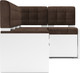 Миниатюра изображения товара Уголок кухонный мягкий Mebel-Ars Ганновер 205x82x130 (велюр молочный шоколад НВ-178/13)