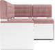 Миниатюра изображения товара Уголок кухонный мягкий Mebel-Ars Ганновер 205x82x130 (велюр пудра НВ-178/18)