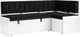 Миниатюра изображения товара Уголок кухонный мягкий Mebel-Ars Ганновер 176x82x104 (велюр черный НВ-178/17)
