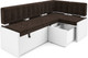 Миниатюра изображения товара Уголок кухонный мягкий Mebel-Ars Ганновер 205x82x130 (велюр шоколад HB-178/16)