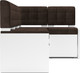Миниатюра изображения товара Уголок кухонный мягкий Mebel-Ars Ганновер 205x82x130 (велюр шоколад HB-178/16)
