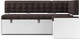 Миниатюра изображения товара Уголок кухонный мягкий Mebel-Ars Ганновер 205x82x130 (кордрой коричневый)
