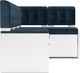 Миниатюра изображения товара Уголок кухонный мягкий Mebel-Ars Ганновер 205x82x130 (темно-синий/Luna 034)