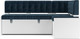 Миниатюра изображения товара Уголок кухонный мягкий Mebel-Ars Ганновер 205x82x130 (темно-синий/Luna 034)