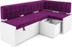 Миниатюра изображения товара Уголок кухонный мягкий Mebel-Ars Ганновер 176x82x104 (фиолет)
