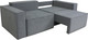 Миниатюра изображения товара Диван Аквилон Куб НПБ тик-так 140 мм (бренди 23 темно-серый)