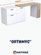 Миниатюра изображения товара Тумба Кастанье Оптимус ОК 001-01 (белый/дуб крафт)