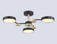 Миниатюра изображения товара Люстра Ambrella FL4857/3 BK/WD (черный/дерево)