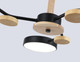 Миниатюра изображения товара Люстра Ambrella FL4857/3 BK/WD (черный/дерево)