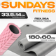Миниатюра изображения товара Набор для фитнеса Sundays Fitness Валик IR97435B + Коврик IR97506 (розовый, серый)