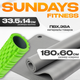 Миниатюра изображения товара Набор для фитнеса Sundays Fitness Валик IR97435B + Коврик IR97506 (зеленый, серый)
