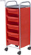 Миниатюра изображения товара Тележка парикмахерская Элеганс М-02 (красный)
