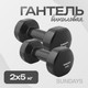 Миниатюра изображения товара Набор для фитнеса Sundays Fitness Набор гантелей IR92005 2х5кг + Коврик IR97506 (черный, серый)