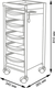 Миниатюра изображения товара Тележка парикмахерская Элеганс М-04 (белый)