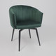 Миниатюра изображения товара Кресло мягкое AksHome Melon поворотное (темно-зеленый велюр/черный)