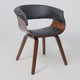 Миниатюра изображения товара Стул AksHome Mody (экокожа, черный/орех)