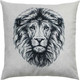 Миниатюра изображения товара Подушка декоративная MATEX Melange Лев / 66-972 (серый/бежевый/черный)
