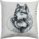 Миниатюра изображения товара Подушка декоративная MATEX Melange Волк и волчица / 67-016 (серый/бежевый/серый)
