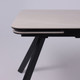 Миниатюра изображения товара Обеденный стол Аврора Леон 1200-1840x800 (камень слоновая кость Bayona Ivory/черный матовый)