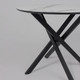 Миниатюра изображения товара Обеденный стол Аврора Мехико (камень белый/ черный матовый)