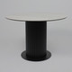 Миниатюра изображения товара Обеденный стол Аврора Раунд (камень белый Elyt pulido/черный матовый)
