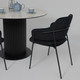 Миниатюра изображения товара Обеденный стол Аврора Раунд (камень белый Elyt pulido/черный матовый)