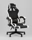 Миниатюра изображения товара Кресло геймерское TopChairs Prophet с оттоманкой GF-8086 (черно-белый)