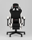 Миниатюра изображения товара Кресло геймерское TopChairs Prophet с оттоманкой GF-8086 (черно-белый)