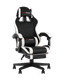 Миниатюра изображения товара Кресло геймерское TopChairs Prophet с оттоманкой GF-8086 (черно-белый)