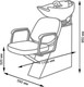 Миниатюра изображения товара Мойка парикмахерская с креслом Элеганс Елена с глубокой керамической раковиной (с креслом Ирэн)