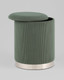 Миниатюра изображения товара Пуф Stool Group Эмили с ящиком 19A205CG-12 (серебро/вельвет зеленый)