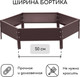 Миниатюра изображения товара Грядка модульная GREENGO Клумба оцинкованная 100см (коричневый)