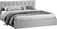 Миниатюра изображения товара Полуторная кровать ТриЯ Эмма 1400 с ПМ (велюр Confetti Silver)