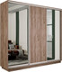 Миниатюра изображения товара Шкаф-купе ТриЯ Румер-2 СШК 3.180.60-13.11.13 3-х дверный (дуб крафт табачный/зеркало/дуб крафт табачный/зеркало)