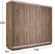 Миниатюра изображения товара Шкаф-купе ТриЯ Румер-2 СШК 3.210.70-11.11.11 3-х дверный (дуб крафт табачный/дуб крафт табачный/дуб крафт табачный/дуб крафт табачный)