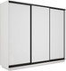 Миниатюра изображения товара Шкаф-купе ТриЯ Румер-2 СШК 3.210.70-11.11.11 Н 3-х дверный (белый снег/белый снег/белый снег/белый снег/черный профиль)